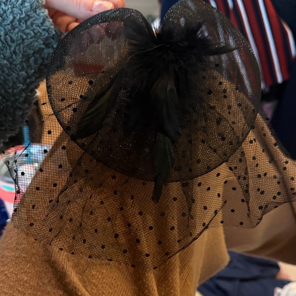 Elegant Black Polka Dot Hair Accessory